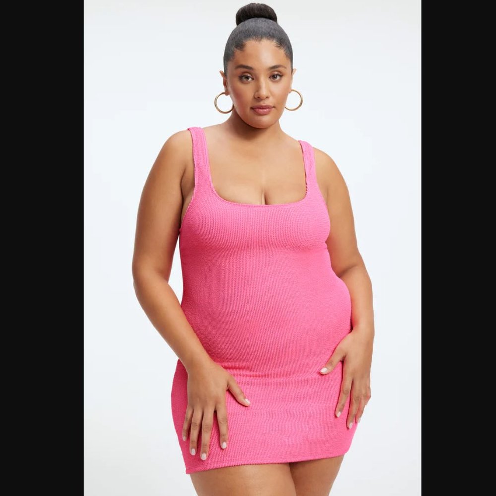 Good American NEW 2XL/3XL Size 5/6 Barbie Pink Mini Dress Bodycon Fits